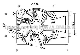 AVA QUALITY COOLING Tuuletin, moottorin jäähdytys FT7594